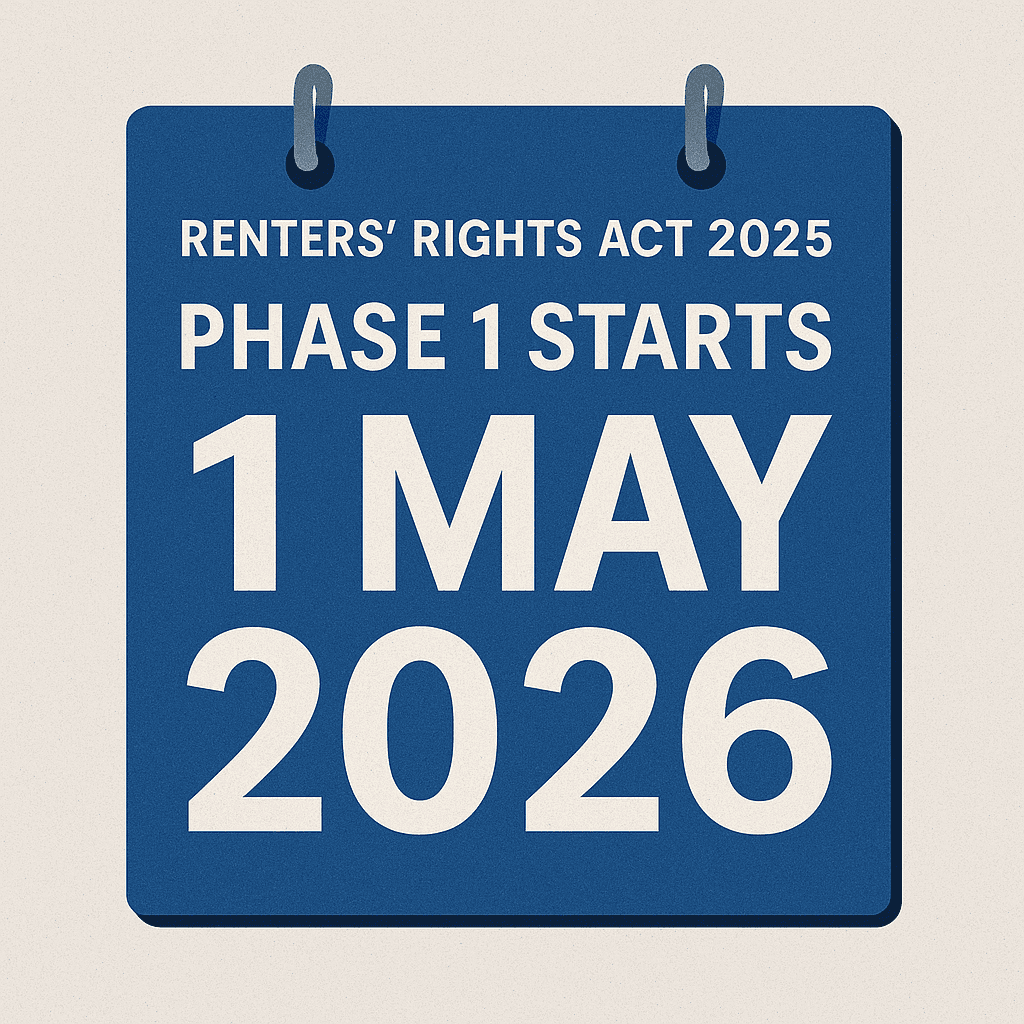 Renters’ Rights Act 2025: Phase 1 Starts 1 May 2026 