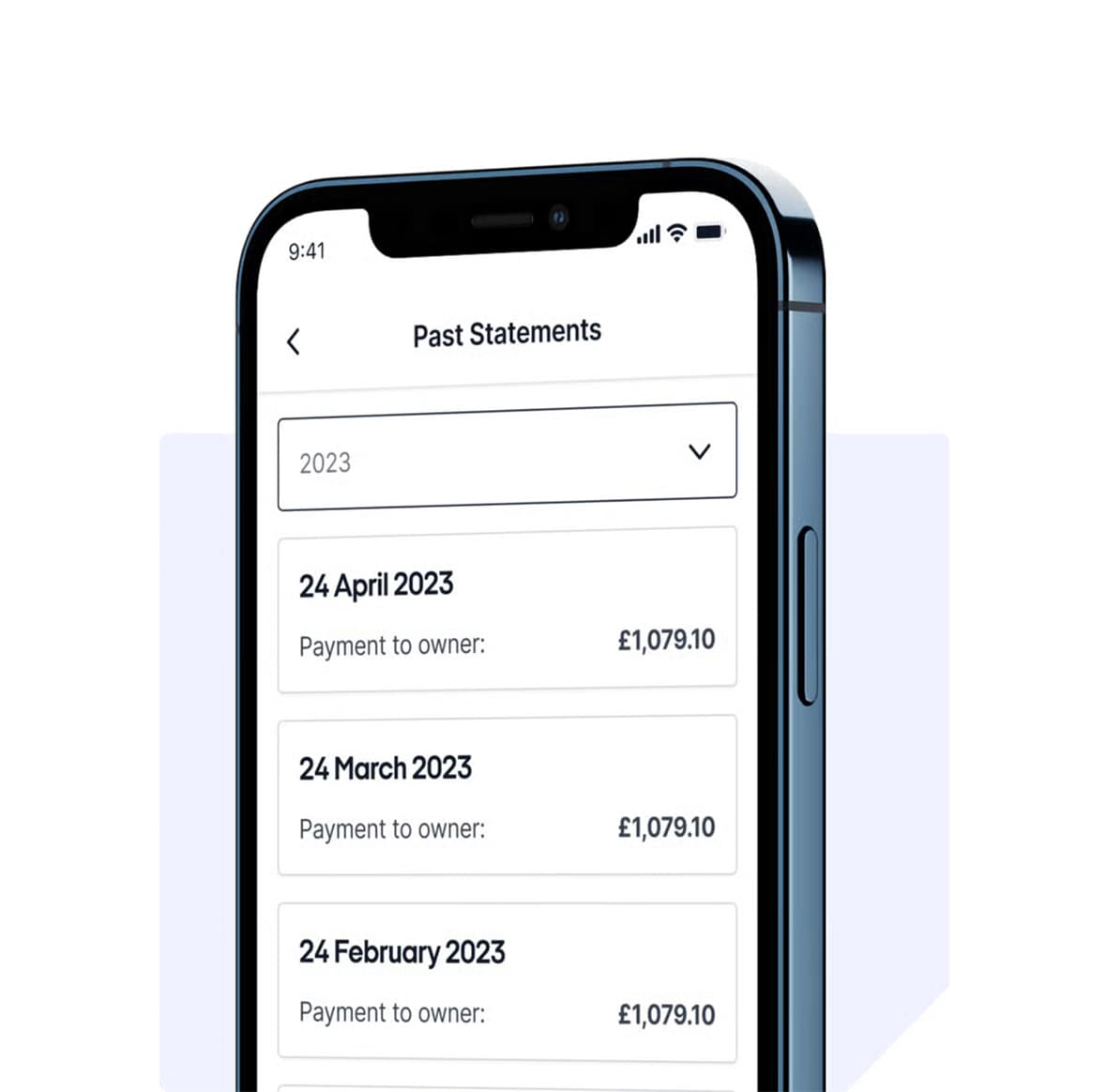 Conveniently store rental statements in one place