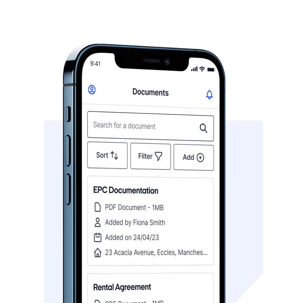 Important documents stored and organised